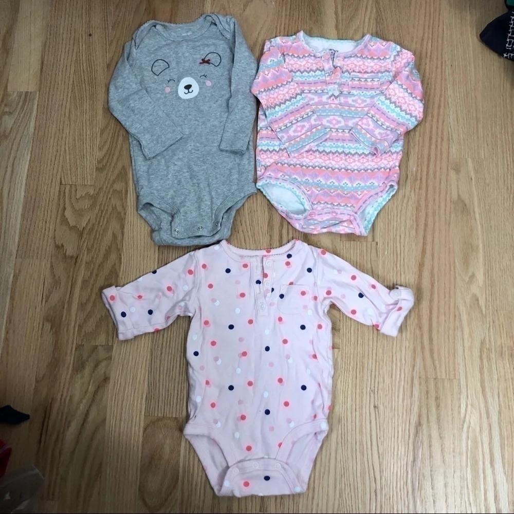 12 month Long Sleeve Onesies Carter’s Girls Infant